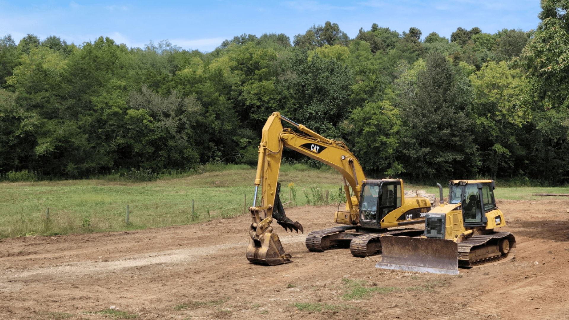 ClearCut excavator clearing land in North Alabama